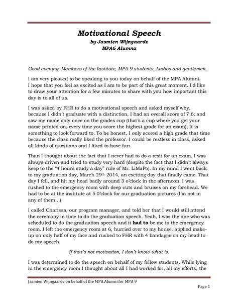 generic coach encouragement speech examples